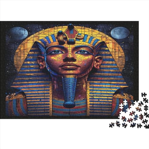 Egyptian Pharaoh 1000 Stück Erwachsene Puzzle Spiele Entspannung und Intelligenz Puzzle für Familienspiel Geschenk Für Liebe Und Freund Nachhaltiges Holzpuzzle 1000 Stück (75 x 50 cm) von BOAHZCJEG