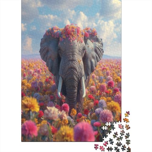 ElefAmeisen 1000 Stück Puzzles Für Erwachsene Teenager Stress Abbauen Familien-Puzzlespiel Mit Poster in 1000-teiliges Puzzle Kinder Lernspiel Spielzeug Geschenk Puzzel 1000pcs (75x50cm) von BOAHZCJEG