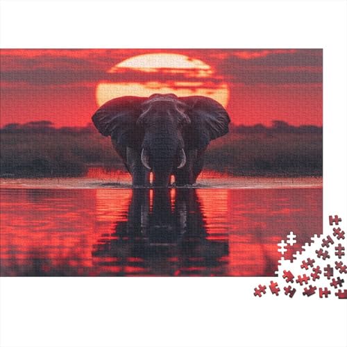 Elephant Puzzles, Puzzle 1000 Teile, Puzzle für Erwachsene, Kollektion Challenge, unmögliches Puzzle, hochwertiges Druck-Puzzle 1000 Stück (75 x 50 cm) von BOAHZCJEG