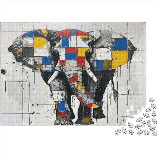 Elephants Adult 1000 Puzzle 1000 Karton Puzzle Genuini Puzzle für Erwachsene und Jugendliche Puzzles-Liebhaber 1000 Teile (75 x 50 cm) von BOAHZCJEG