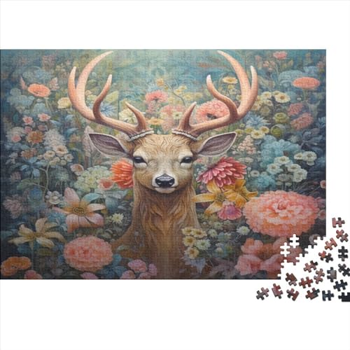 Elk Puzzle mit 1000 Teilen für Erwachsene, unmögliches Geschicklichkeitsspiel für die ganze Familie, anspruchsvolle Puzzlespiele, tolles Geschenk für Erwachsene, 1000 Stück (75 x 50 cm) von BOAHZCJEG