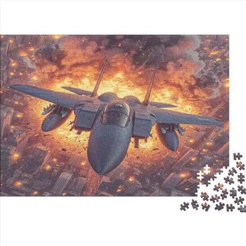 Fighter Aircraft Puzzle für Erwachsene Holzpuzzle 1000 Teile Entspannendes Puzzle Geschenk Für Erwachsene Puzzle 1000 Teile Puzzlespiel Dekoration für Zuhause 1000 Stück (75 x 50 cm) von BOAHZCJEG