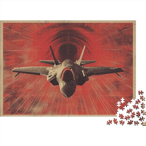 Fighter Aircraft Puzzle für Erwachsene Holzpuzzle 1000 Teile Entspannendes Puzzle Geschenk Für Erwachsene Puzzle 1000 Teile Puzzlespiel Dekoration für Zuhause 1000 Stück (75 x 50 cm) von BOAHZCJEG