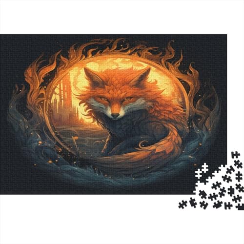 Fox Holzpuzzle 1000 Teile für Erwachsene anspruchsvolles Puzzle für Erwachsene Geschenk mit 1000 Teilen oder Ganzstück für Männer und Frauen 1000 Stück (75 x 50 cm) von BOAHZCJEG