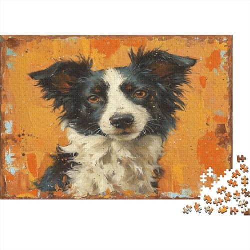 German Shepherd Dog Adult Puzzle 1000 Teile anspruchsvolle Puzzlespiele Mini Nachhaltiges Puzzle für Erwachsene Artwork Jigsaw Puzzle Familie Game Dekoration 1000 Stück (75 x 50 cm) von BOAHZCJEG