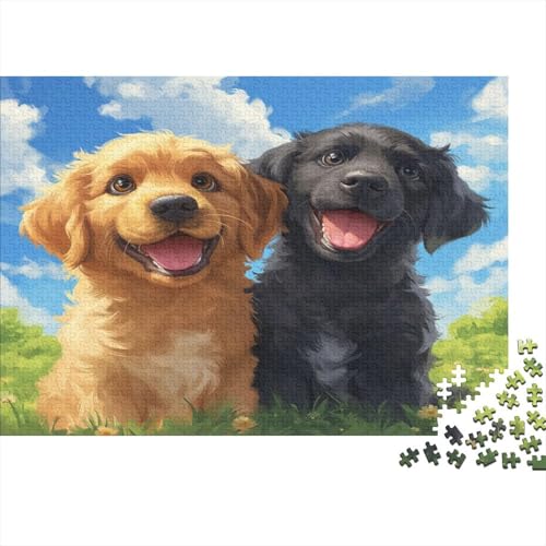 Golden Retriever Puzzlespiel 1000 Teile Puzzle Für Erwachsene Und Kinder Ab 14 Jahren, Puzzle Erwachsenen Puzzlespi Puzzel 1000pcs (75x50cm) von BOAHZCJEG