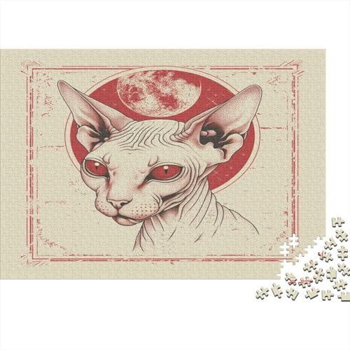 Hairless Cat Adult 1000 Puzzle 1000 Karton Puzzle Genuine Puzzle Für Erwachsene Und Jugendliche Puzzles-Liebhaber 1000 Teile (75 x 50 cm) von BOAHZCJEG