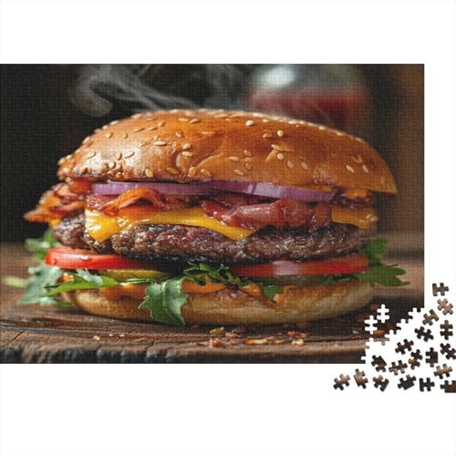 Hamburger Puzzle mit 1000 Teilen Puzzle für Erwachsene Unmögliche Puzzles Geschicklichkeitsspiel Für Die ganze Familie Dekoration Holzpuzzle 1000 Teile (75 x 50 cm) von BOAHZCJEG