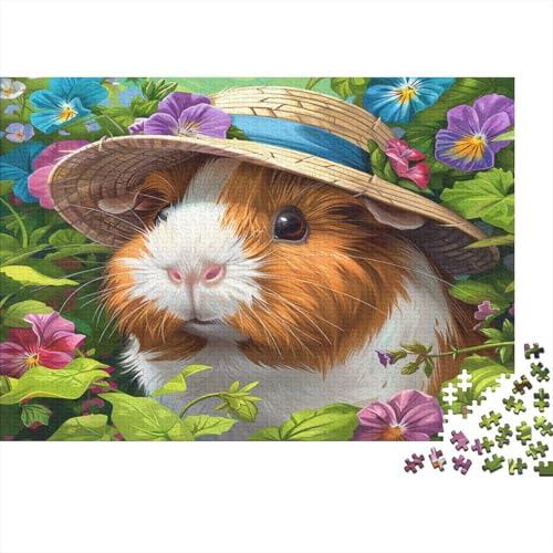 Hamster Puzzle mit 1000 Teilen für Erwachsene, Holzpuzzle für Erwachsene, Puzzlespiel, Heimdekoration, 1000 Stück (75 x 50 cm) von BOAHZCJEG