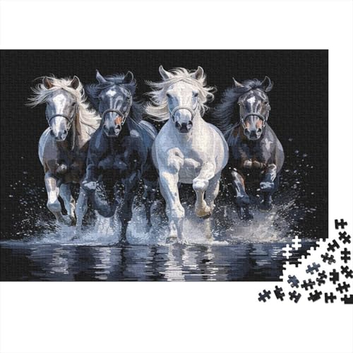 Horse Puzzle mit 1000 Teilen für Erwachsene, unmöglich, Geschicklichkeitsspiel für die ganze Familie, anspruchsvolle Puzzlespiele, tolles Geschenk für Erwachsene, 1000 Stück (75 x 50 cm) von BOAHZCJEG