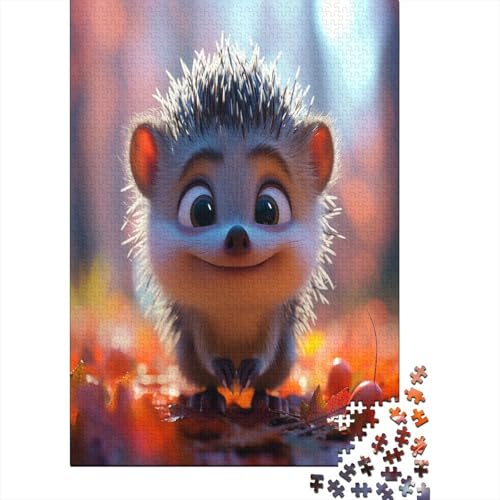 Igel Puzzle 1000 Teile Puzzles Für Erwachsene Lernspiel Herausforderungsspielzeug 1000-teilige Puzzlespiel Für Erwachsene Kinder Puzzel 1000pcs (75x50cm) von BOAHZCJEG