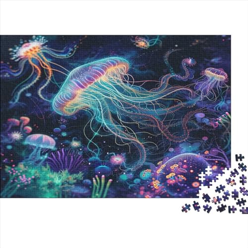 Jellyfish Puzzle für Erwachsene 1000 Teile Puzzle für Erwachsene 1000 Teile Active-Puzzlespiel anspruchsvolles Spiel Geschenke und Spielzeug für Erwachsene 1000 Stück (75 x 50 cm) von BOAHZCJEG