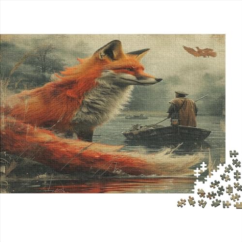 Jungle Fox 1000 Stück Erwachsene Puzzle Spiele Entspannung und Intelligenz Puzzle für Familienspiel Geschenk Für Liebe Und Freund Nachhaltiges Holzpuzzle 1000 Stück (75 x 50 cm) von BOAHZCJEG