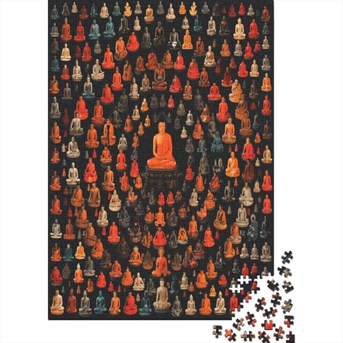 Künstlerische Buddha Statuen 1000 Stück Puzzles Für Erwachsene Teenager Stress Abbauen Familien-Puzzlespiel Mit Poster in 1000-teiliges Puzzle Kinder Lernspiel Spielzeug Puzzel 1000pcs (75x50cm) von BOAHZCJEG