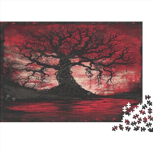 Life Tree Puzzle für Erwachsene Holzpuzzle 1000 Teile Entspannendes Puzzle Geschenk Für Erwachsene Puzzle 1000 Teile Puzzlespiel Wohnkultur 1000 Stück (75 x 50 cm) von BOAHZCJEG