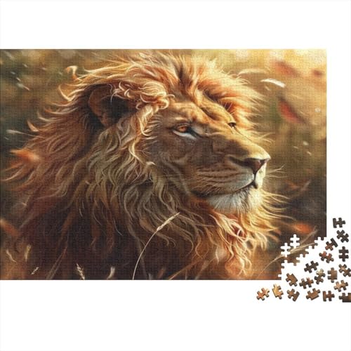 Lion Puzzle für Erwachsene Holzpuzzle 1000 Teile Entspannendes Puzzle Geschenk Für Erwachsene Puzzle 1000 Teile Puzzlespiel Wohnkultur 1000 Stück (75 x 50 cm) von BOAHZCJEG