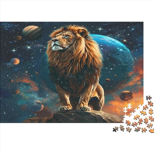 Löwe Puzzle 1000 Teile,für Erwachsene, Impossible Puzzle,farbenfrohes Legespiel,GesKükenlichkeitsspiel Für Die Ganze Familie,Erwachsenenpuzzle Puzzel 1000pcs (75x50cm) von BOAHZCJEG