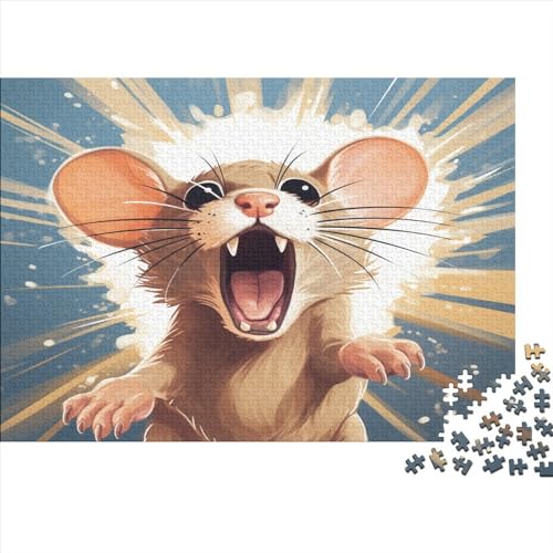 Maus-Puzzle, 1000 Teile, Puzzle für Erwachsene, Entspannung, klassisches Puzzlespiel, für Wanddekoration, Geschenke für Familienfotos, 1000 Stück (75 x 50 cm) von BOAHZCJEG