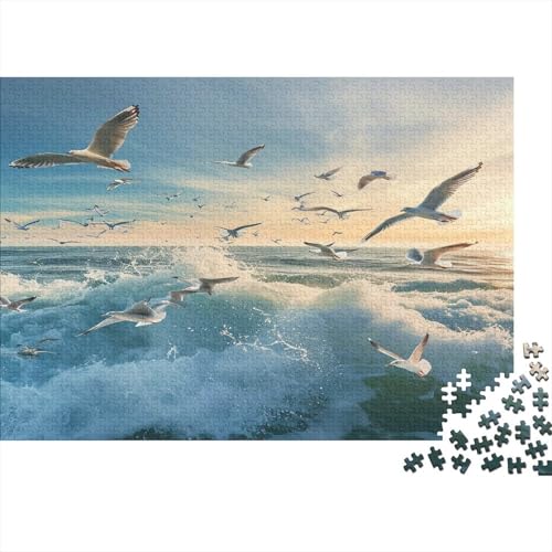 Möwe 1000 Teile,Impossible Puzzle,GesKükenlichkeitsspiel Für Die Ganze Familie, Erwachsenen Puzzlespiel Puzzel 1000pcs (75x50cm) von BOAHZCJEG