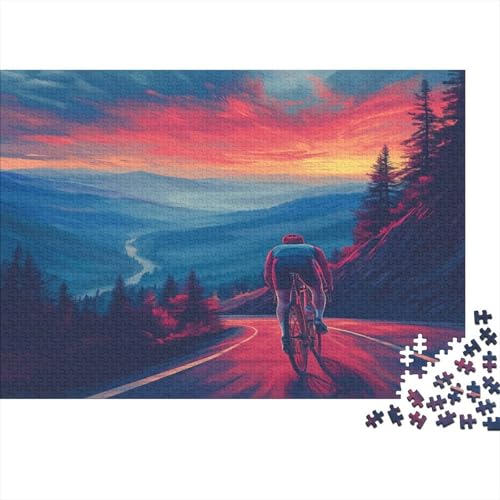 Mountain Bike Puzzle 1000 Teile Puzzle für Erwachsene Holzpuzzle Spielzeug für Erwachsene Herausforderung Spielzeug Geschenk für alle Frauen und Männer 1000 Stück (75 x 50 cm) von BOAHZCJEG