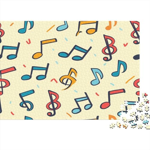 Music Notation 1000 Stück Erwachsene Puzzle Spiele Entspannung und Intelligenz Puzzle für Familienspiel Geschenk Für Liebe Und Freund Nachhaltiges Holzpuzzle 1000 Stück (75 x 50 cm) von BOAHZCJEG