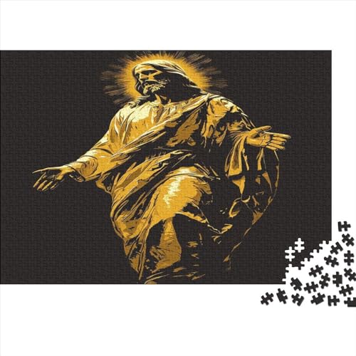 Mythical Jesus Puzzle für Erwachsene Holzpuzzle 1000 Teile Entspannendes Puzzle Geschenk Für Erwachsene Puzzle 1000 Teile Puzzlespiel Wohnkultur 1000 Stück (75 x 50 cm) von BOAHZCJEG