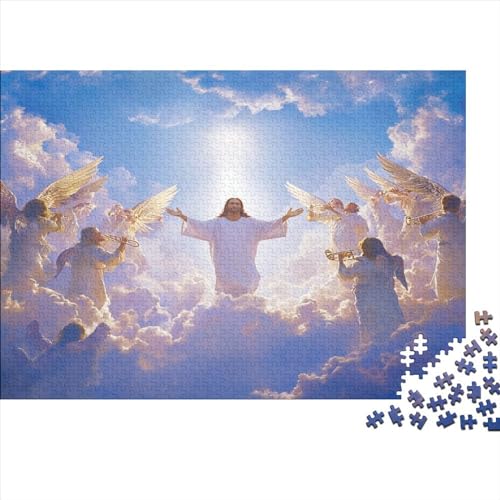 Mythical Jesus Puzzle mit 1000 Teilen Puzzle für Erwachsene Unmögliche Puzzles Geschicklichkeitsspiel Für Die ganze Familie Dekoration Holzpuzzle 1000 Teile (75 x 50 cm) von BOAHZCJEG