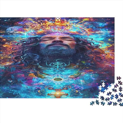 Mythischer Jesus Puzzle 1000 Teile,Puzzle Für Erwachsene, Impossible Puzzle,Puzzle Farbenfrohes Legespiel,GesKükenlichkeitsspiel Für Die Ganze Familie Puzzel 1000pcs (75x50cm) von BOAHZCJEG