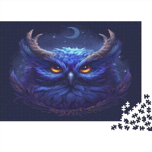 Owl Puzzle mit 1000 Teilen für Erwachsene Holzpuzzle 1000 Teile für Erwachsene Puzzlespiel Dekoration Puzzle 1000 Teile (75 x 50 cm) von BOAHZCJEG