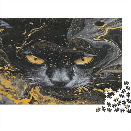 Painted Cat Puzzles, Puzzle 1000 Teile, Puzzle für Erwachsene, Kollektion Challenge, unmögliche Puzzles, hochwertiges Druck-Puzzle 1000 Stück (75 x 50 cm) von BOAHZCJEG