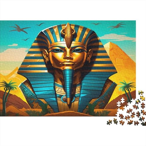 Pharaoh Holzpuzzle 1000 Teile für Erwachsene anspruchsvolles Puzzle für Erwachsene Geschenk mit 1000 Teilen oder Ganzstück für Männer und Frauen 1000 Stück (75x50cm) von BOAHZCJEG