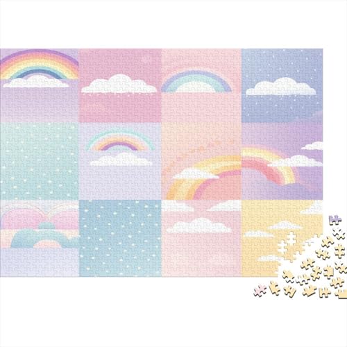 Rainbow Puzzle 1000 Teile, unmögliches Puzzle für Erwachsene Puzzle Spiele Entspannung und Intelligenz Puzzle für Familienspiel Puzzle Geschenk 1000 Stück (75 x 50 cm) von BOAHZCJEG