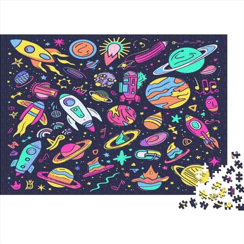 Rocket Puzzle mit 1000 Teilen Puzzle für Erwachsene Unmögliche Puzzles Geschicklichkeitsspiel Für Die ganze Familie Dekoration Holzpuzzle 1000 Stück (75 x 50 cm) von BOAHZCJEG