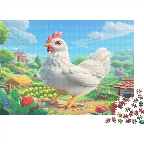 Roosters Puzzle Erwachsene 1000 Teile anspruchsvolle Puzzlespiele Rätsel unmöglich Geschenkidee für Erwachsene Wanddekoration des Rahmens 1000 Stück (75 x 50 cm) von BOAHZCJEG