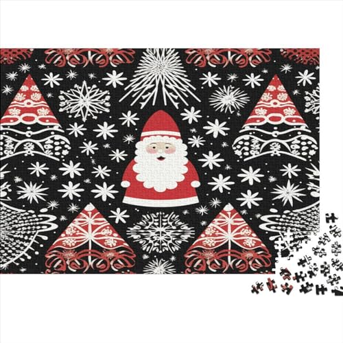 Santa Claus Puzzle Für Erwachsene Holzpuzzle 1000 Teile Entspannendes Puzzle Geschenk Für Erwachsene Puzzle 1000 Teile Puzzlespiel Wohnkultur 1000 Stück (75x50cm) von BOAHZCJEG