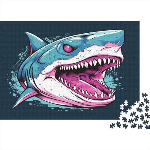 Shark Puzzle 1000 für Erwachsene, 1000-teiliges Puzzle für Erwachsene, aufregendes Puzzle, Allround-Puzzlespiel für Frauen, Geschenk für Männer, 1000 Teile (75 x 50 cm) von BOAHZCJEG