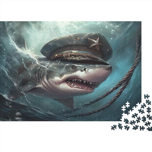 Shark Puzzle mit 1000 Teilen Puzzle für Erwachsene Unmögliche Puzzles Geschicklichkeitsspiel Für Die ganze Familie Dekoration Holzpuzzle 1000 Teile (75 x 50 cm) von BOAHZCJEG