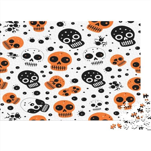 Skull 1000 Stück Erwachsene Puzzle Spiele Entspannung und Intelligenz Puzzle für Familienspiel Geschenk Für Liebe Und Freund Nachhaltiges Holzpuzzle 1000 Stück (75 x 50 cm) von BOAHZCJEG