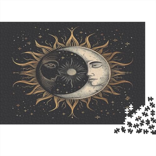 Sun And Moon 1000 Stück Erwachsene Puzzle Spiele Entspannung und Intelligenz Nachhaltiges Holzpuzzle Puzzle für Familienspiel Geschenk Für Liebe Und Freund Nachhaltig 1000 Stück (75 x 50 cm) von BOAHZCJEG