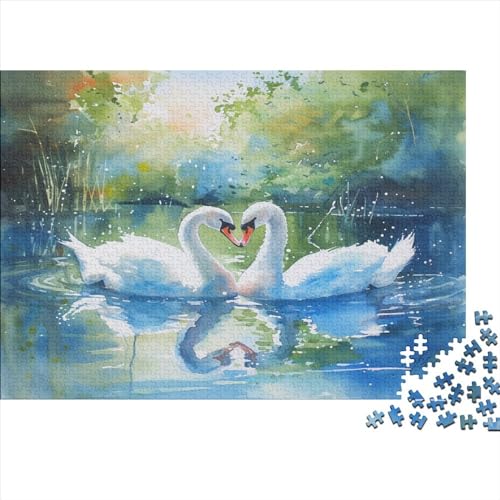 Swan Puzzles, Puzzle 1000 Teile, Puzzle für Erwachsene, Puzzle Landschaften, Puzzle mit hochwertigem Druck, 1000 Stück (75 x 50 cm) von BOAHZCJEG