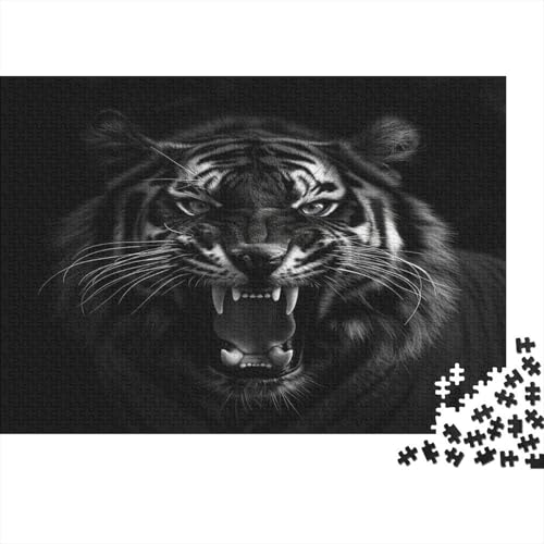 Tiger Klassische Puzzles 1000 Teile für Erwachsene, Jigsaw Puzzles Kinder, Puzzle Dekompressionsspielzeug, Intellektuell, Lustig, Familienspiel, 1000 Stück (75 x 50 cm) von BOAHZCJEG