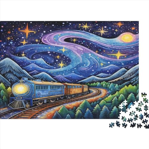 Train Puzzles, Puzzle 1000 Teile, Puzzle für Erwachsene, Challenge-Kollektion, unmögliches Puzzle, hochwertiger Druck, 1000 Stück (75 x 50 cm) von BOAHZCJEG