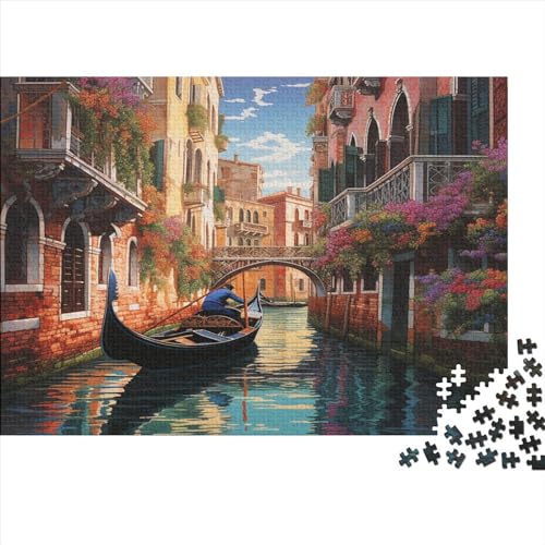 Venice Water Stadt Puzzlespiel 1000 Teile Puzzle Für Erwachsene Und Kinder Ab 14 Jahren, Erwachsenen Puzzlespiel Puzzel 1000pcs (75x50cm) von BOAHZCJEG