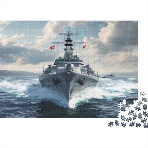 Warship 1000 Stück Erwachsene Puzzle Spiele Entspannung und Intelligenz Nachhaltiges Holzpuzzle Puzzle für Familienspiel Geschenk Für Liebe Und Freund Nachhaltig 1000 Stück (75 x 50 cm) von BOAHZCJEG