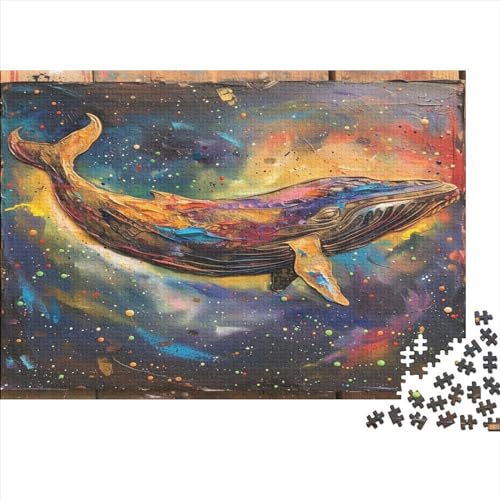 Whale Puzzle für Erwachsene, 1000 Teile, anspruchsvolles Mini-Puzzle für Erwachsene, Artwork Jigsaw, Puzzle für Familie, Spiel, Heimdekoration, 1000 Stück (75 x 50 cm) von BOAHZCJEG