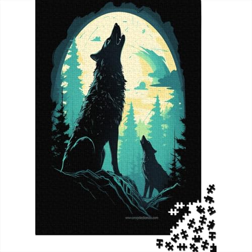 Wolf 1000 Stück Puzzles Für Erwachsene Teenager Stress Abbauen Familien-Puzzlespiel 1000-teiliges Puzzle Kinder Lernspiel Spielzeug Geschenk Puzzel 1000pcs (75x50cm) von BOAHZCJEG