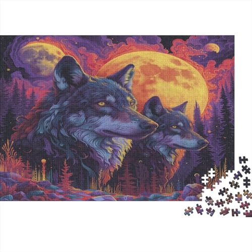 Wolf Puzzle 1000 Teile,Puzzle Für Erwachsene, Impossible Puzzle, GesKükenlichkeitsspiel Für Die Ganze Familie,Puzzle Legespiel- Erwachsenenpuzzle Puzzel 1000pcs (75x50cm) von BOAHZCJEG