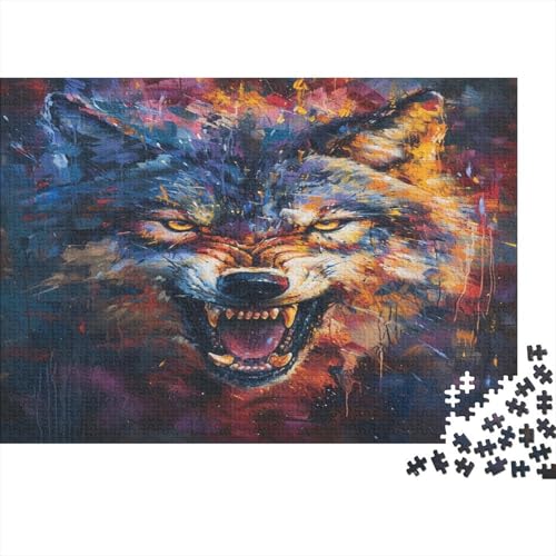 Wolf Puzzle 1000 Teile,Puzzle Für Erwachsene, Impossible Puzzle,Puzzle 1000 Puzzle Home DekoRatteion Puzzle,Erwachsenenpuzzle Puzzel 1000pcs (75x50cm) von BOAHZCJEG