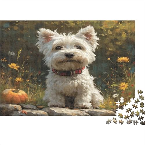 Yorkshire Terrier Puzzle 1000 Teile Puzzle für Erwachsene Unmögliche Puzzles Geschicklichkeitsspiel Für Die ganze Familie Dekoration Holzpuzzle 1000 Teile (75x50cm) von BOAHZCJEG