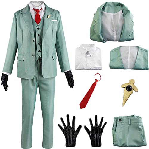 BOBT Spy X Family Kostüm, Anime Spy X Family Anya Forger Cosplay Kostüm, Anime Spy X Family Cosplay Kostüm, Anya Forger Cosplay Kostüm mit Zubehör, Kleider Halloween Uniform Outfits, 3XL von BOBT